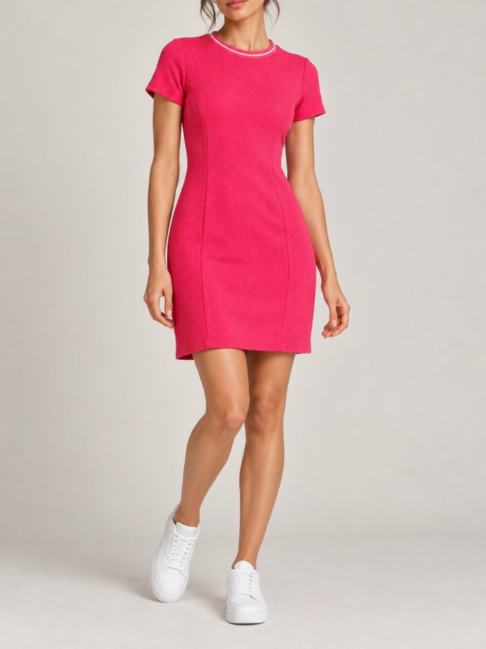 Joe Fresh Pink Shift Dress Casual Sporty Sz M NEW
